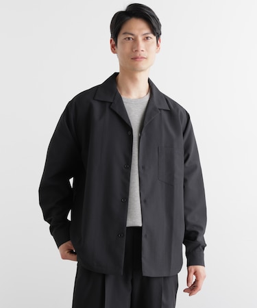 セオアルファ オープンカラーシャツ 長袖