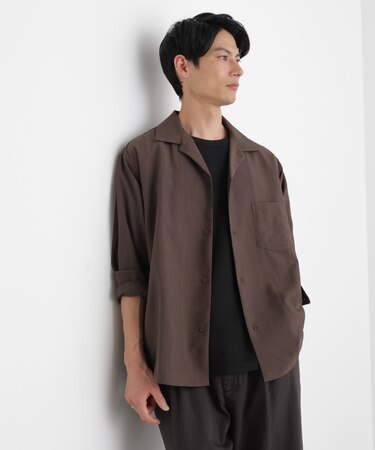 セオアルファ オープンカラーシャツ 長袖