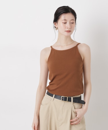 抗菌防臭リブカップ付きアメスリキャミ