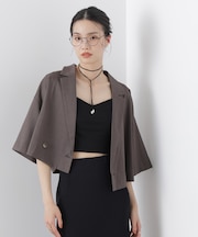 ショート丈ワイドジャケット(セットアップ可)