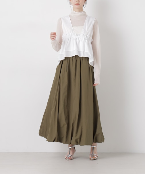 ナイロンタッサーバルーンスカート