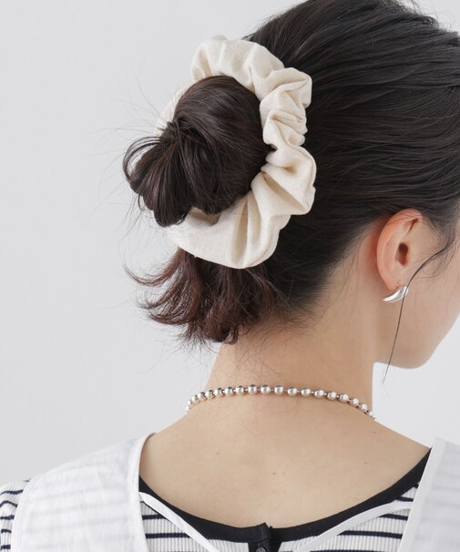 リネンライクファブリックシュシュ