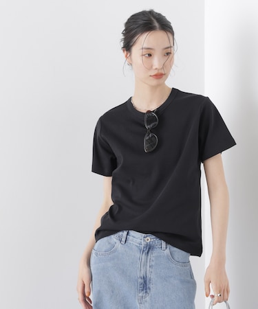 Repur加工 スムースシルケットクルーネックTシャツ