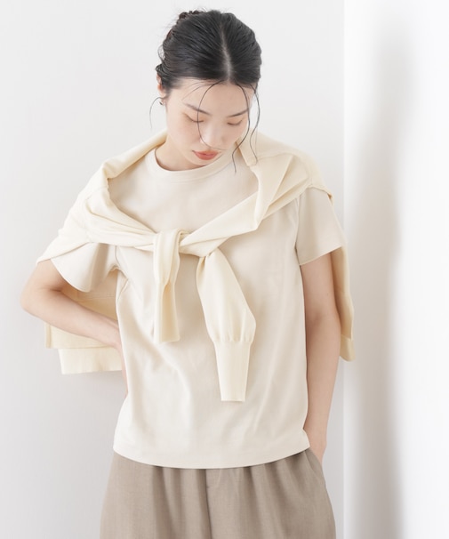 Repur加工 スムースシルケットクルーネックTシャツ