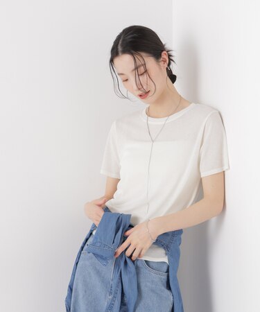 スラブシアー半袖Tシャツ