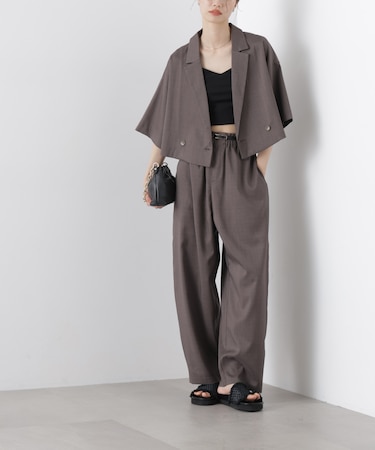 カーブシルエットイージーパンツ(セットアップ可)