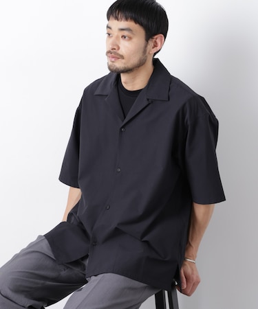 ストレッチワイド オープンカラーシャツ 半袖
