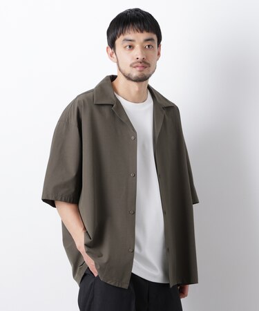 ストレッチワイド オープンカラーシャツ 半袖