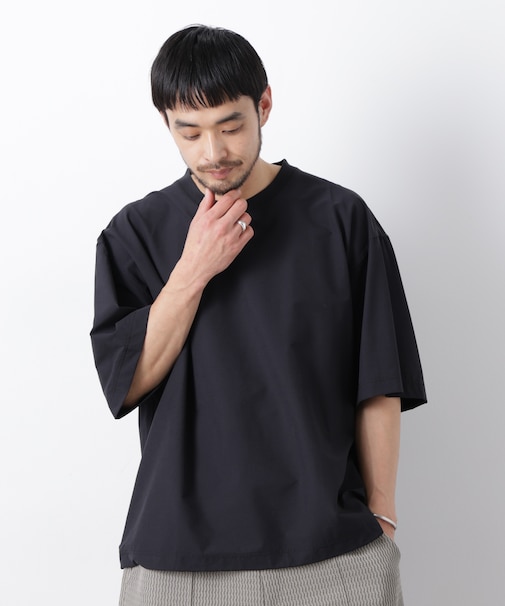 ストレッチワイドプルオーバー Tシャツ半袖（セットアップ可）