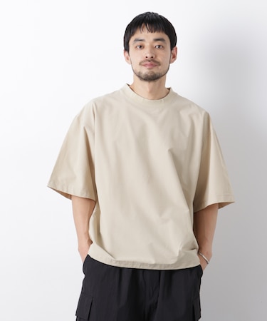 ストレッチワイドプルオーバー Tシャツ半袖（セットアップ可）
