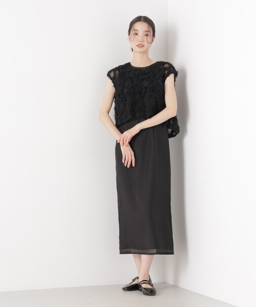 kaene／フラッフィーフラワーコンビドレス