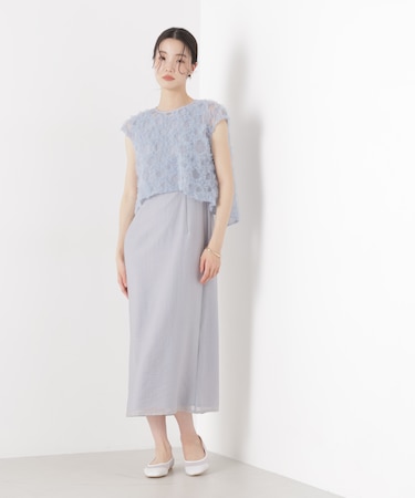 kaene／フラッフィーフラワーコンビドレス