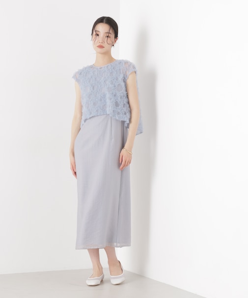 kaene／フラッフィーフラワーコンビドレス