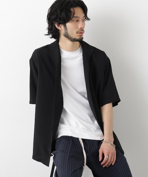 「メランジドライ」イタリアンカラーシャツ(セットアップ可)