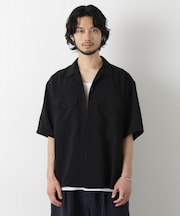 「メランジドライ」バトルドレスオープンカラーシャツ