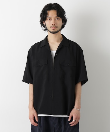 「メランジドライ」バトルドレスオープンカラーシャツ