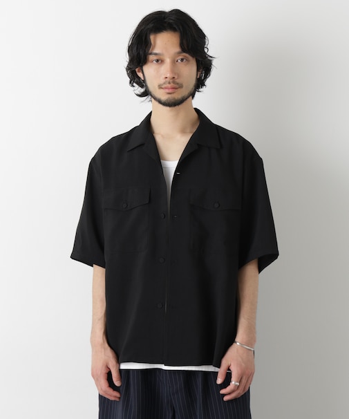 「メランジドライ」バトルドレスオープンカラーシャツ