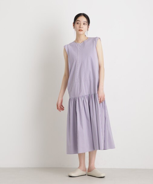 ストライプティアードワンピース