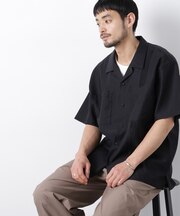 オープンカラーキューバシャツ
