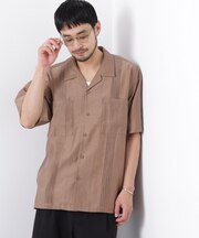 オープンカラーキューバシャツ