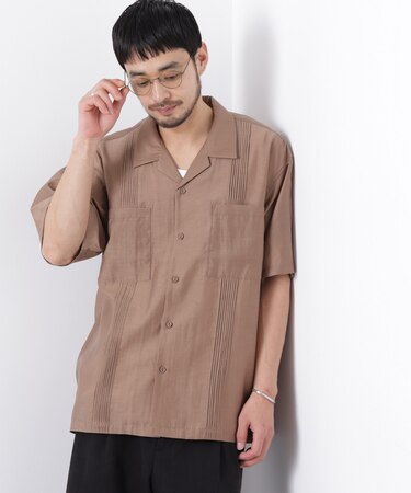 オープンカラーキューバシャツ