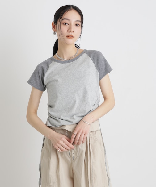 BOOKCLUB/別注 Raglan shirring shirts