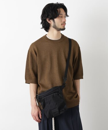 ギマクルーネック ニットTシャツ