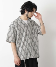 ダイヤレース オープンカラーシャツ