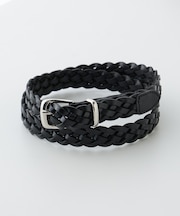 イタリーレザーナローメッシュベルト