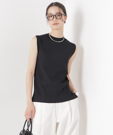 洗濯機洗い可UVカット接触冷感ノースリーブニット