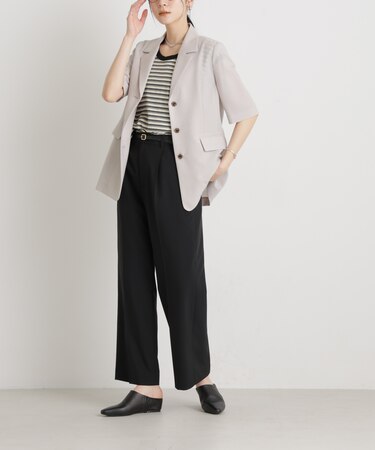 ライトファンクションタックセミワイドパンツ