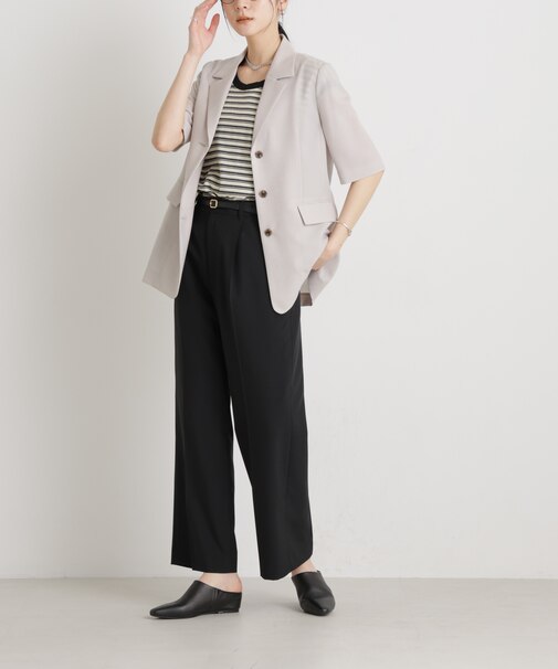 ライトファンクションタックセミワイドパンツ