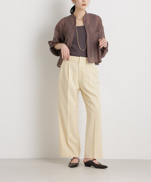 ライトファンクションタックセミワイドパンツ