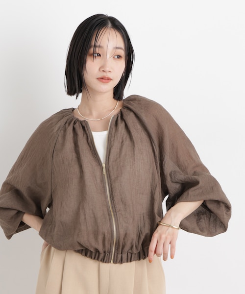 SHIRRING OVER NYLON ブルゾン｜マウジーの通販｜&mall（アンドモール