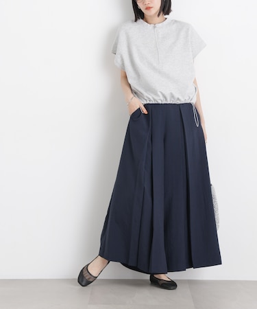 タンブラーブッチャーボックスプリーツワイドパンツ(セットアップ可)