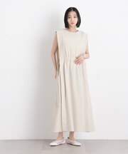サイドリボンデザインノースリーブワンピース
