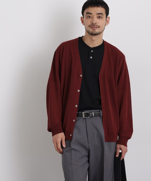 14ゲージドライニットカーディガン