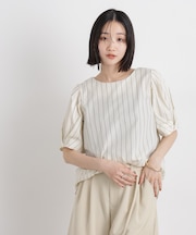 変形スリーブプルオーバーブラウス