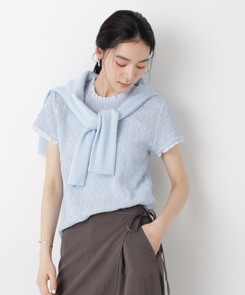 ランダムリンクルフリルトップス