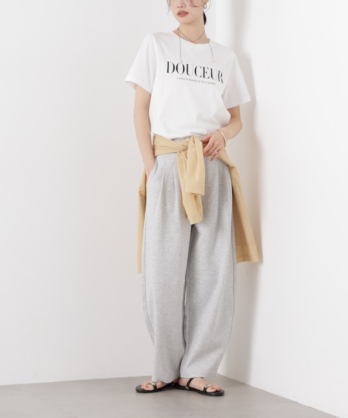 接触冷感ダンボールカットカーブシルエットパンツ(セットアップ可)