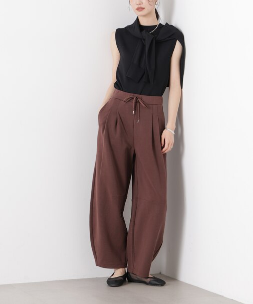 接触冷感ダンボールカットカーブシルエットパンツ(セットアップ可)