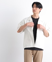 ネップポケットシャツ 半袖