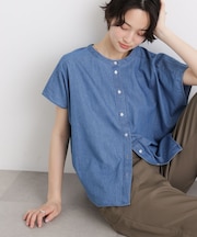 ライトオンスデニム前後2wayドルマンブラウス(セットアップ可)