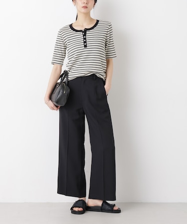 バーズアイワイドフィットパンツ(セットアップ可)