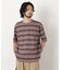 コーマコットンランダムボーダーTシャツ