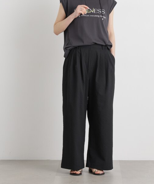 THOUSAND MILE／SEERSUCKER WIDE PANTS(セットアップ可)