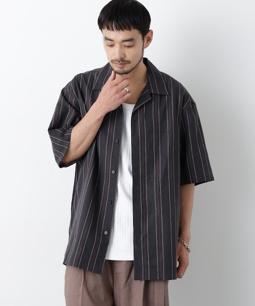 ｢FRENCH LINEN｣ フライフロント半袖シャツ
