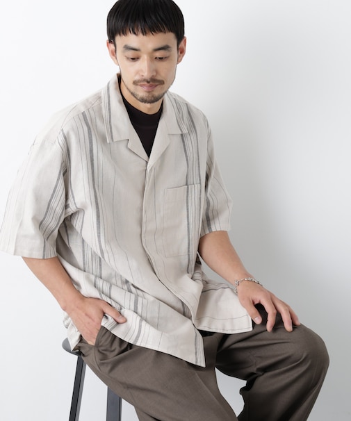 ｢FRENCH LINEN｣ フライフロント半袖シャツ