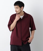 ブランケットステッチシャツ 半袖