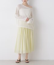 made in india タックフレアスカート(セットアップ可)